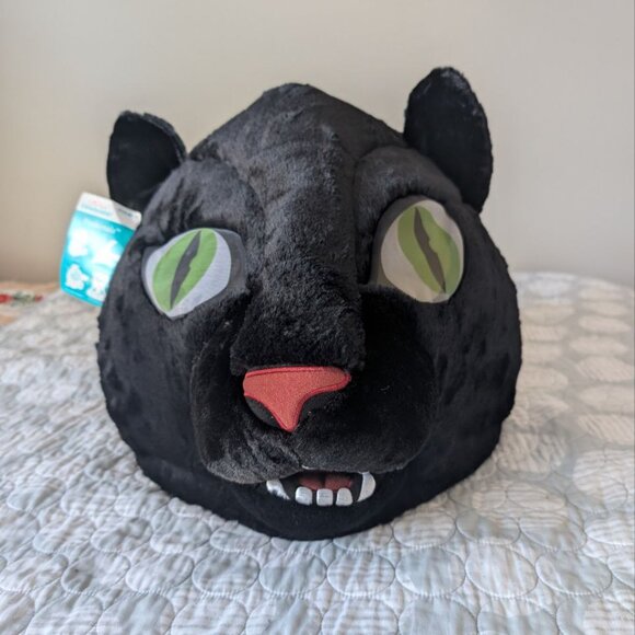 Dan Dee Big Greeter Head Black Cat Panther Halloween Mask Cosplay Furry Head - Picture 12 of 16